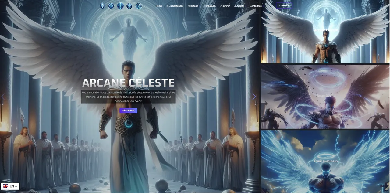 Aperçu du site 10 Anneaux Divins